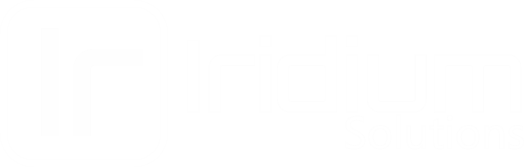 Logotipo Iridium TechSolutions Branco